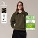 哈吉斯（HAZZYS）女裝 秋季款女士【PHIZ系列】寬松半門(mén)襟拉鏈套頭衛衣女 卡其色KK M (160/84A 38)