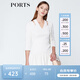 PORTS寶姿  新品商場(chǎng)同款連衣裙女裝修身連衣裙SN8D007HFD015 米白 S (4)