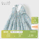 戴維貝拉【商場(chǎng)同款】?jì)和B衣裙夏裝女童薄棉碎花裙子