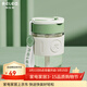 物生物（RELEA）玻璃杯女士高顏值水杯手持咖啡杯便攜式吸管杯隨手杯子 柔霧綠【防燙圈/耐高溫】360ml