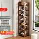安爾雅楠竹簡(jiǎn)易鞋架門(mén)口多層家用鞋架子宿舍防塵鞋柜置物架 茶色7-30