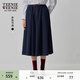 Teenie Weenie小熊女裝半身裙夏季簡(jiǎn)約舒適松弛感優(yōu)雅氣質(zhì)長(cháng)款傘裙 藏青色 S 160