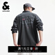 杰克·瓊斯（JACK&JONES）男裝26年春秋季新款長(cháng)袖襯衫男休閑寬松趣味印花襯衣潮流穿搭外套 E44黑砂色 常規 XL