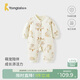 童泰（TONGTAI）嬰兒連體衣秋冬季純棉夾棉寶寶衣服新生兒棉哈衣爬服黃色73cm