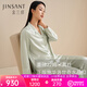 金三塔真絲睡衣女22姆米100%桑蠶絲可外穿兩件套居家服高級禮物 22姆米山嵐色 L