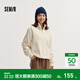 森馬（Semir）[商場(chǎng)同款]衛衣女搖粒絨立領(lǐng)插肩袖2024冬季新款寬松抽繩上衣 奶白10501 S