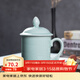 龍泉青瓷茶杯辦公杯陶瓷茶具家用喝茶杯純手工泡茶杯帶柄杯子普洱茶杯水杯 弟窯大跳叨粉青-禮盒裝