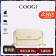 COOGI包包女款2026年輕奢女士斜挎包女單肩包情人節生日禮物送女友老婆 米白