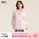 愛(ài)美麗品質(zhì)棉感柔軟舒適寬松親膚翻領(lǐng)長(cháng)袖長(cháng)褲家居服睡衣套裝女M46BWD3 粉37C M 165