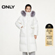 ONLY2025冬季新款90白鴨絨連帽毛領(lǐng)保暖長(cháng)款羽絨服女|125412023 S12亮奶油白色 S
