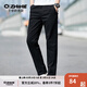 千紙鶴男裝直筒褲子男夏季新款青年時(shí)尚透氣通勤商務(wù)休閑褲薄款 01A黑色 33