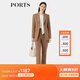 PORTS寶姿女裝秋季新款商務(wù)職場(chǎng)利落干練駝色小腳褲 駝色 XS (2)