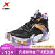 特步（XTEP）【門(mén)店同款】御風(fēng)TD籃球鞋冬季新款減震耐磨實(shí)戰球鞋運動(dòng)鞋男 黑/藤蘿紫 41