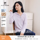 香影【100%純羊毛】連帽絞花針織開(kāi)衫女2025冬季新款紫色毛衣外套 紫色 L 165/88A/110-125斤