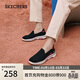 斯凱奇（Skechers）健步鞋女緩震一腳蹬透氣運動(dòng)鞋15900 黑色/粉紅色/BKPK 35.5 