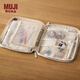 MUJI可選擇口袋的收藏夾 痛包 收納袋 票卡夾 便攜 A5寬型象牙色