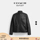 蔻馳（COACH）奧萊男士皮革賽車(chē)夾克外套戶(hù)外 黑色 L