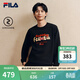 FILA馬上起飛抓馬衛衣斐樂(lè )男女情侶款馬年新年紅色套頭衛衣2026春新款 正黑色-BK L 175/96A/L