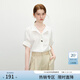 范思藍恩白色設計感短袖襯衫女夏季2025新款法式寬松通勤上衣2138 白色 XS （偏大，建議拍小一碼）
