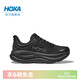 HOKA新款女款春季邦代9公路跑步鞋BONDI 9 輕盈舒適緩震防滑 黑色/黑色-寬版 39