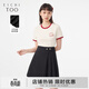 愛(ài)居兔夏季新款紐扣裝飾個(gè)性百搭半身裙百褶裙EQDDJ2N011A 黑色11 M 160/68A