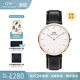 丹尼爾惠靈頓（DanielWellington）DW手表男 簡(jiǎn)約石英男士手表時(shí)尚歐美腕表 生日禮物送男友 白盤(pán)無(wú)紋黑皮帶丨男表40MM-DW007