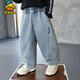 G.duck小黃鴨童裝男童韓版百搭牛仔褲子兒童春秋款痞帥男孩時(shí)髦休閑長(cháng)褲 圖片色 90 cm