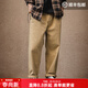馬登工裝美式復古Easypants卡其休閑褲男士寬松直筒束腳長(cháng)褲子男春 卡其色 L