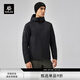 KAILAS凱樂(lè )石男款巴松氣凝膠棉服動(dòng)態(tài)控溫保暖戶(hù)外防風(fēng)連帽夾克秋冬 玄青黑 L