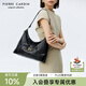 皮爾卡丹女包真皮單肩腋下包頭層牛皮輕奢小眾洋氣高級送老婆生日禮物實(shí)用 夜闌黑