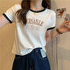 以純（YISHion）美式港風(fēng)超火cec短袖T恤女夏天韓版修身洋派時(shí)尚短款上衣T恤潮 白色 L