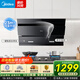 美的（Midea）揮手智控 免拆自動(dòng)清洗 23m3大吸力 抽油煙機 一級能效 側吸式脫排吸油煙機家用可配燃氣灶 【23m3自?xún)粝礋煓C500pa靜壓】J25SPRO