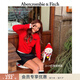 Abercrombie & Fitch美式紅色多色修身LOGO長(cháng)袖針織開(kāi)衫毛衣25秋冬女裝150-5472 紅色 XS (160/84A)