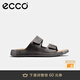 愛(ài)步（ECCO）拖鞋男 魔術(shù)貼勃肯鞋男士男鞋涼鞋外穿一字帶拖鞋 科摩500904 鐵灰色50090402013 41