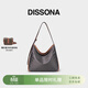 DISSONA迪桑娜女包幸運錦囊hobo包老花包單肩手提包通勤【禮物】 棕色-大號（肩帶不可調節）