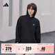 adidas休閑加厚毛圈連帽衛衣套頭衫男女秋冬阿迪達斯官方輕運動(dòng)   黑色   L