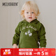Milkbarn兒童春季連帽衛衣寶寶長(cháng)袖上衣男女童休閑童裝 草綠色（衛衣） 80 cm