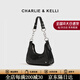 CHARLIE&KELLI CK品牌包包女款小眾鏈條簡(jiǎn)約腋下包女士斜挎單肩包送女生日禮物 黑色【京倉配送 贈專(zhuān)柜禮袋】