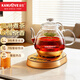 金灶（KAMJOVE）熱壓噴淋煮茶器 煮黑茶普洱 茶具電熱水壺蒸茶壺 養生壺煮茶玻璃壺 A-55