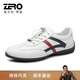 零度Zero男士休閑鞋2025新款舒適男鞋免系帶百搭低幫運動(dòng)慢跑鞋男 白色 41 【皮鞋尺碼】