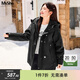 MsShe【三防沖鋒衣羽絨服】大碼女裝2025冬裝90%白鴨絨胖mm厚外套 黑色現貨 3XL