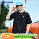 斐樂(lè )（FILA）FUSION潮牌情侶多彩短袖T恤新款男女短T時(shí)尚大logo短袖 正黑色-BK 2XL 185/104A 【寬松版型】