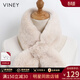 viney冬季圍巾女加厚毛絨絨圍脖兩用外搭脖套生日禮物送女友老婆 【杏色禮盒裝】實(shí)用高檔高顏值 時(shí)尚輕奢高級感純色輕奢披肩