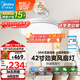 美的（Midea）吊扇燈一體風(fēng)扇燈餐廳客廳臥室led隱形扇護眼36w燈具熟睡風(fēng)包安裝
