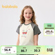 巴拉巴拉兒童短袖女童t恤2025夏裝大童撞色印花上衣速干涼感208225117010