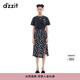DZZIT【爆款補單】地素半身裙夏季提花設計時(shí)尚百搭裙子 黑色 XS