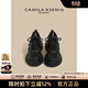 CAMILA KSENIA爆款老爹鞋女士2026年新款春季時(shí)尚厚底增高運動(dòng)鞋子百搭休閑品牌 黑色 36
