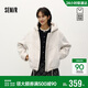 森馬（Semir）陳都靈商場(chǎng)同款外套女短款含羊毛舒暖特寬松連帽夾克101725118001