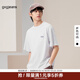 gxgjeans男裝短袖T恤 夏季新款40支雙紗爽滑棉白色t恤 白色 XL (180)