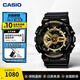 卡西歐（CASIO）G-SHOCK黑金手表 雙顯防水運動(dòng)學(xué)生男士電子表黑金系列 生日禮物 GA-110GB-1ADR